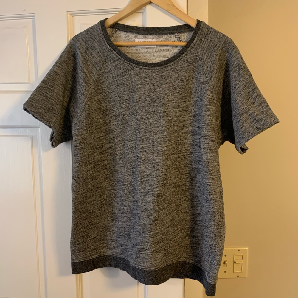 Everlane Gray Short Sleeve Sweatshirt~ Size Large